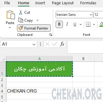 Format Painter in Excel-Copy cell style in Excel-Format Painter در اکسل-کپی استایل سلول ها در اکسل
