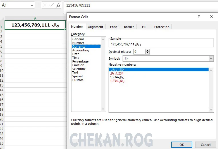 General Format In Excel- فرمت داده جنرال در اکسل-فرمت داده General  در اکسل -دسترسی به فرمت داده ها د اکسل