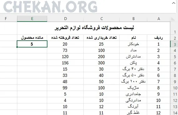 Relative References  in excel- ارجاع نسبی در اکسل - انواع ارجاعات در اکسل